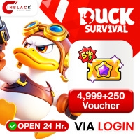Duck Suvival - 4999+250 Voucher 49.99$ Top up Official LOGIN By Inblackm Open 24 hr.