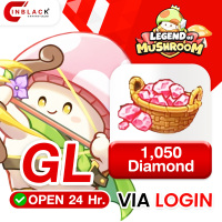 Legend of Mushroom (GL) - 1050 Diamond [Double] Top up Via Official LOGIN By Inblack open 24 hr.