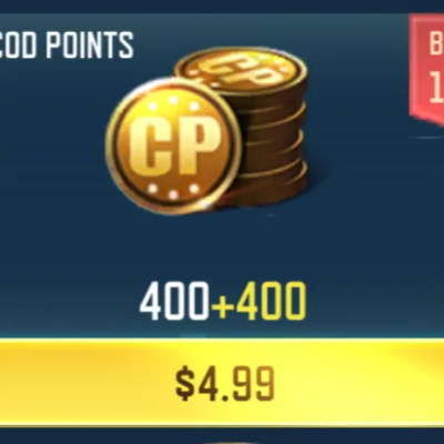 Call of Duty: Mobile 420CP or 400+400(2X CP Event)100% completely reliable (Login required)