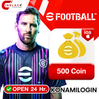 EFootball IOS - 500 Coin 3.99$ Top up via Konami Login BY INBLACKM Open 24 hr.