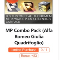MP Combo Pack (Alfa Romeo Giulia Quadrifoglio) Limited Purchase0 / 1Bonus +83 USD 23. 99