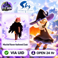 Sky: Children of the Light (GL) - Mischief Raven-feathered Cloak - Fast Delivery-Open 24 hr - UID