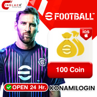 EFootball IOS - 100 Coin 0.89$ Top up via Konami Login BY INBLACKM Open 24 hr.