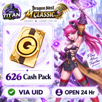 Dragon Nest M: Classic (SEA) - 600 + 26 Cash Pack - Open 24 hr - UID