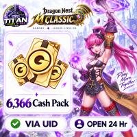 Dragon Nest M: Classic (SEA) - 6000 + 366 Cash Pack - Open 24 hr - UID