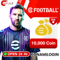 EFootball IOS - 10000 Coin 73.99 Top up via Konami Login BY INBLACKM Open 24 hr.