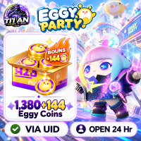 Eggy Party (GL) - 1524 (1380 + 144) Eggy Coins - Fast Delivery - Open 24 hr - UID