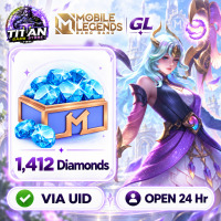 Mobile Legends: Bang Bang (GL) - 1412 Diamonds - Fast Delivery - Open 24 hr - UID