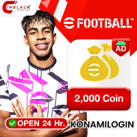 EFootball Android - 2000 Coin 16.49$ Top up via Konami Login BY INBLACKM Open 24 hr.