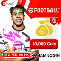EFootball Android - 10000 Coin 73.99$ Top up via Konami Login BY INBLACKM Open 24 hr.