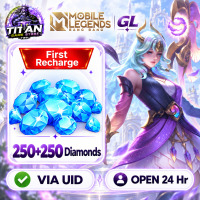 Mobile Legends: Bang Bang (GL) - 500 Diamonds (250 + 250) First Recharge Only! - Fast Delivery - Open 24 hr - UID
