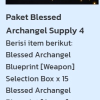 MU New Dawn Paket Blessed Archangel Supply 2  UID